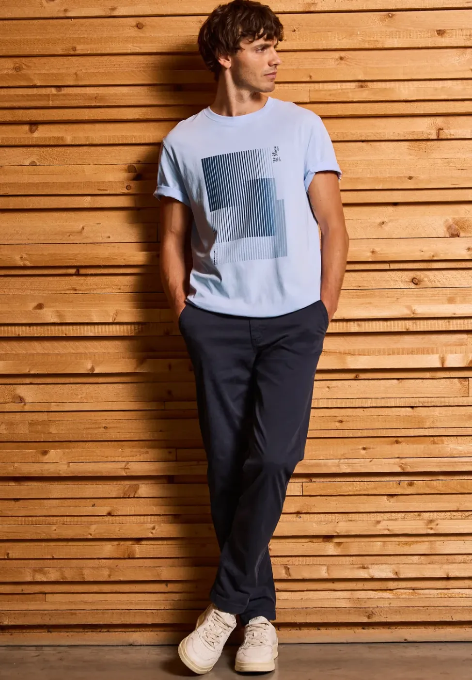 T-shirt à rayures imprimées