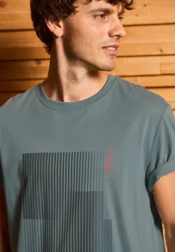 T-shirt à rayures imprimées