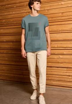 T-shirt à rayures imprimées