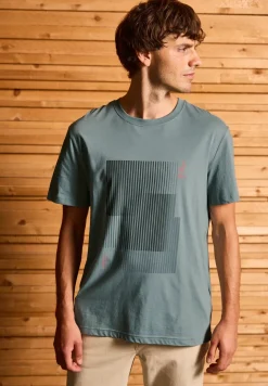 T-shirt à rayures imprimées