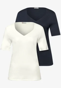 T-shirts avec encolure en cœur en pack de 2