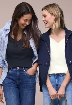 T-shirts avec encolure en cœur en pack de 2