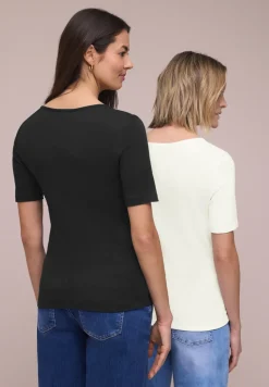 T-shirts avec encolure en cœur en pack de 2