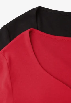 T-shirts avec encolure en cœur en pack de 2