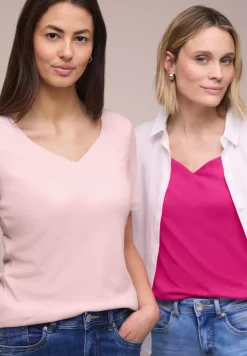 T-shirts avec encolure en cœur en pack de 2