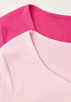 T-shirts avec encolure en cœur en pack de 2