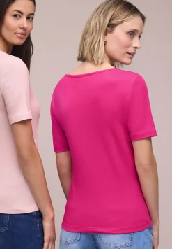 T-shirts avec encolure en cœur en pack de 2
