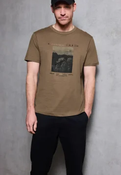 T-shirt Slub avec photo imprimée