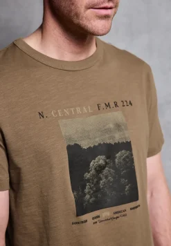 T-shirt Slub avec photo imprimée