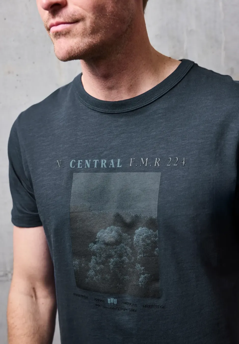 T-shirt Slub avec photo imprimée