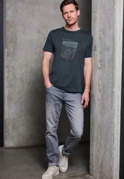 T-shirt Slub avec photo imprimée