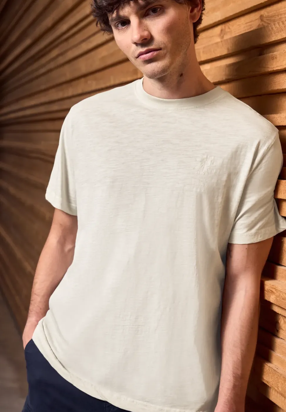T-shirt Slub à l'aspect délavé