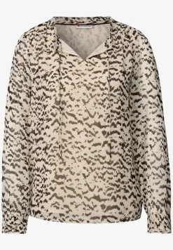 Tunique en mousseline de soie à motifs