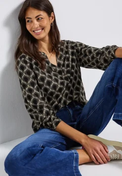 Tunique imprimée Split Neck