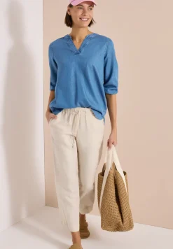 Tunique manches 3/4 effet denim