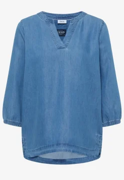 Tunique manches 3/4 effet denim