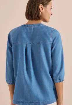 Tunique manches 3/4 effet denim