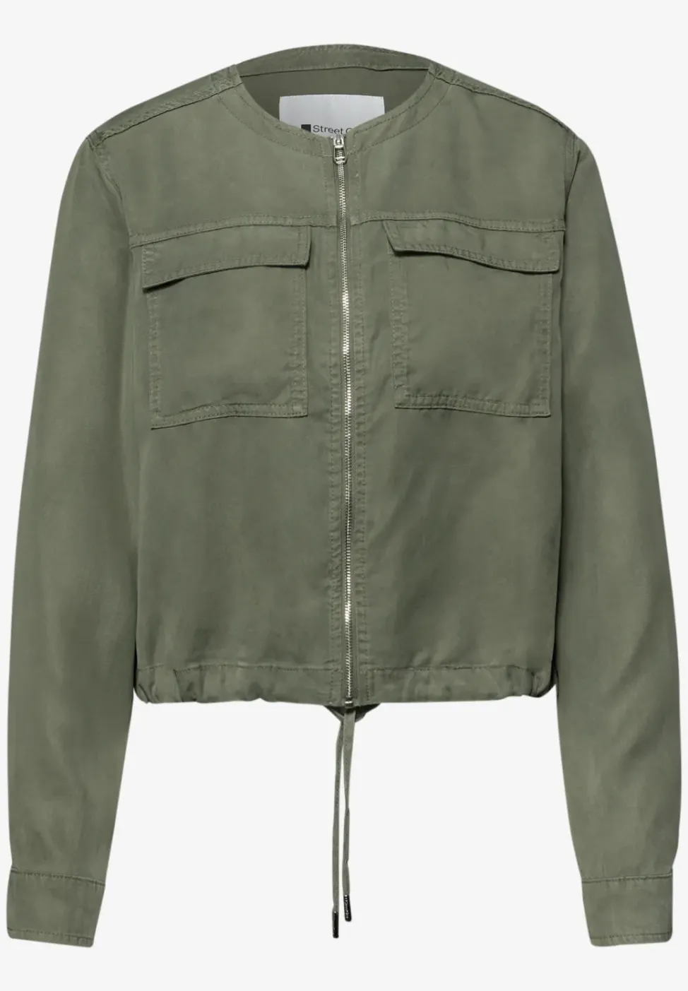 Veste au look délavé avec cordon de serrage