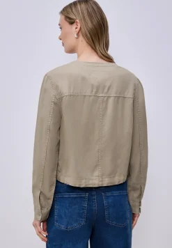 Veste au look délavé avec cordon de serrage