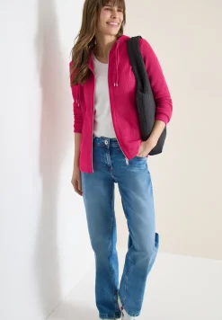 Veste avec capuche et motif à rayures