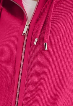 Veste avec capuche et motif à rayures