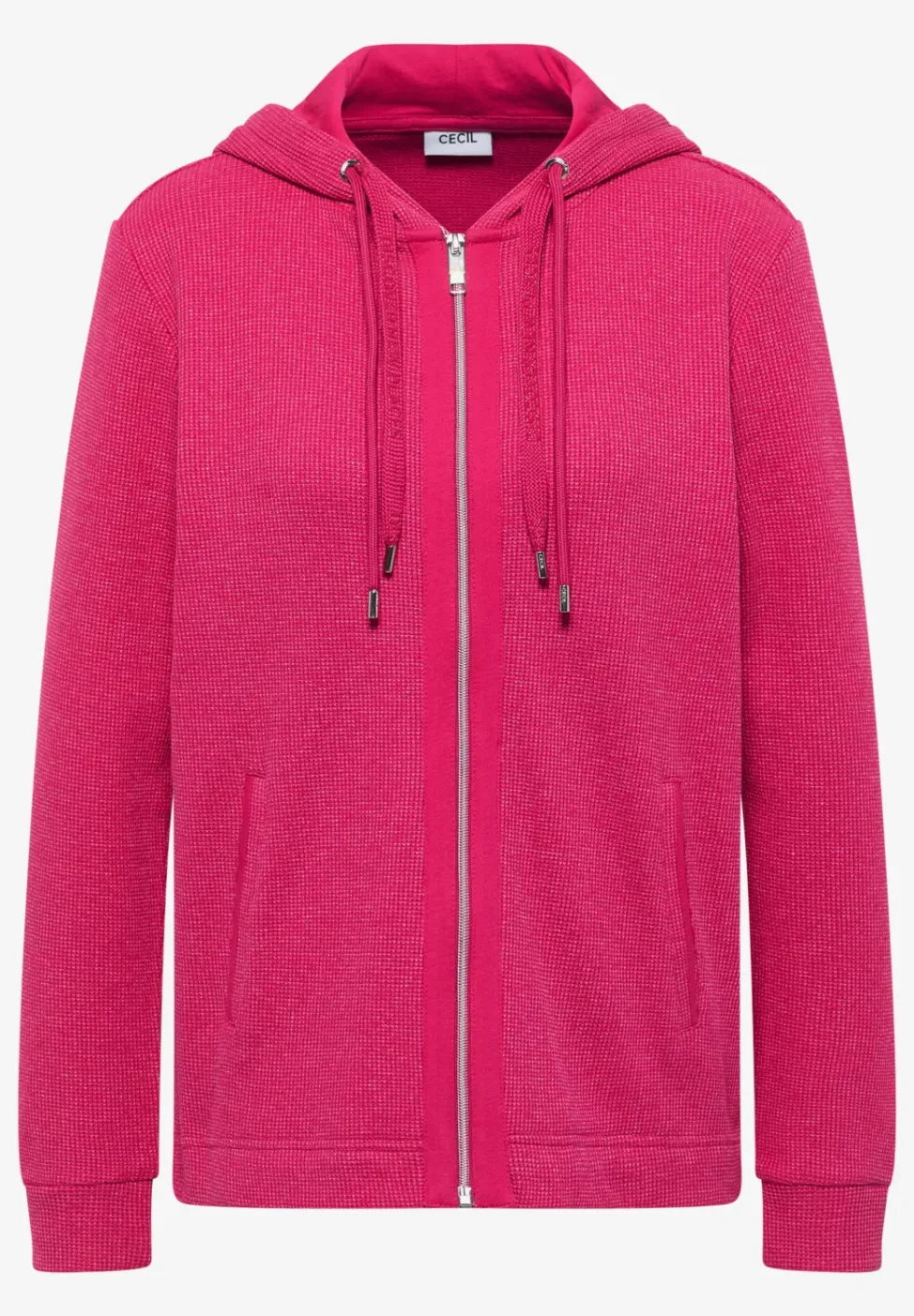 Veste avec capuche et motif à rayures