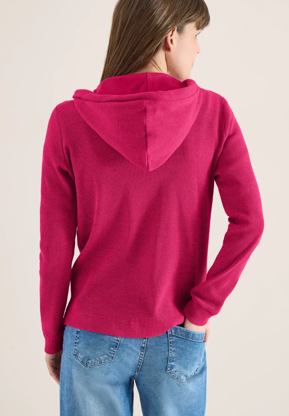 Veste avec capuche et motif à rayures