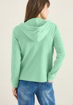 Veste avec capuche et motif à rayures