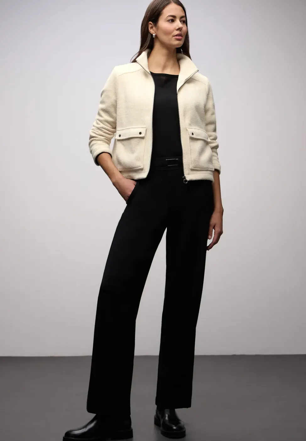 Veste avec col montant