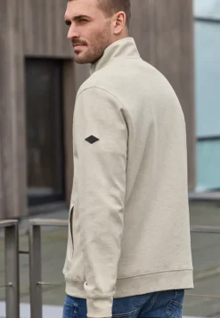 Veste avec col montant en look mélangé