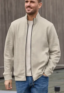 Veste avec col montant en look mélangé
