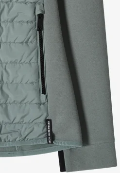 Veste avec un mélange de structures et une capuche