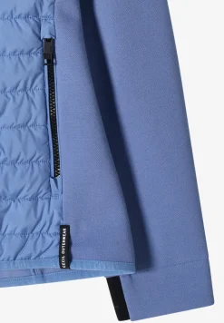 Veste avec un mélange de structures et une capuche