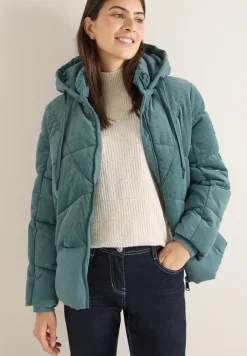 Veste bouffante avec mélange de velours côtelé
