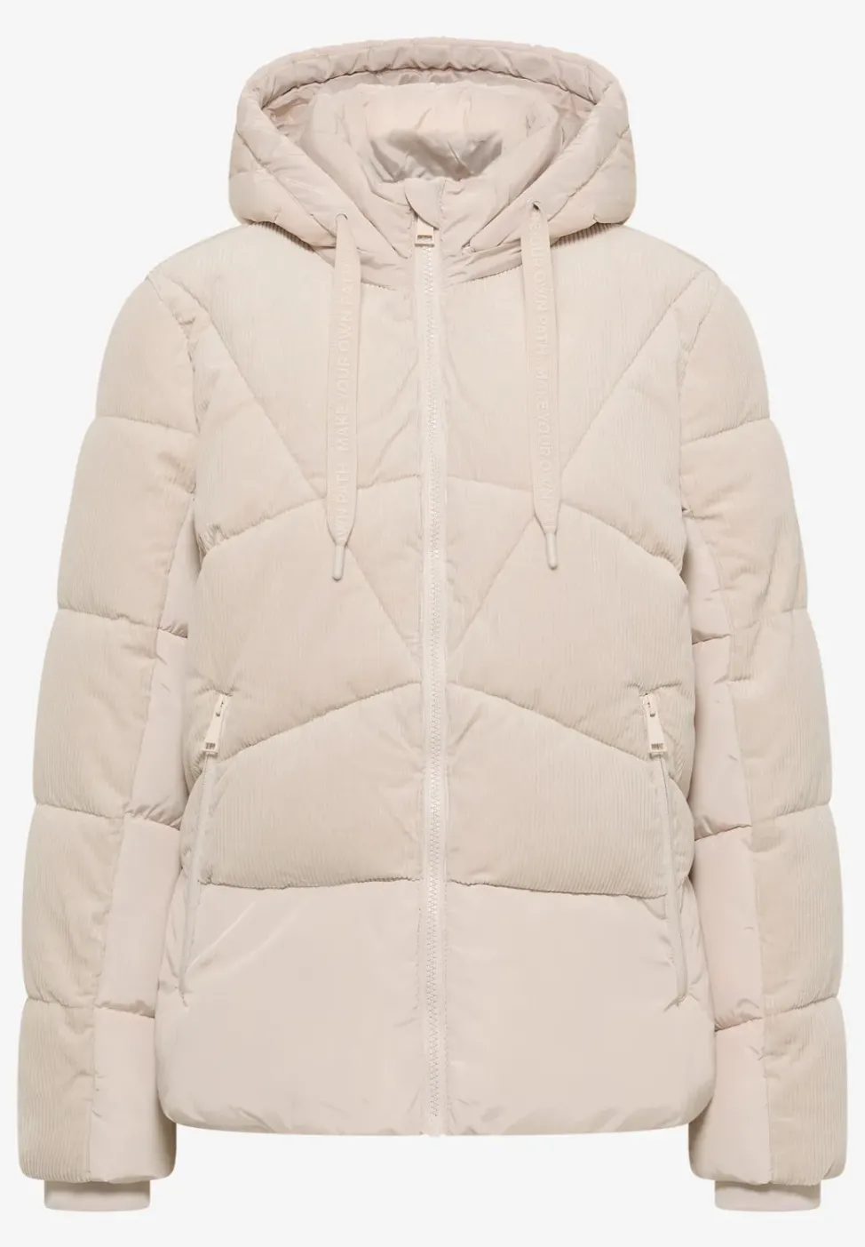Veste bouffante avec mélange de velours côtelé
