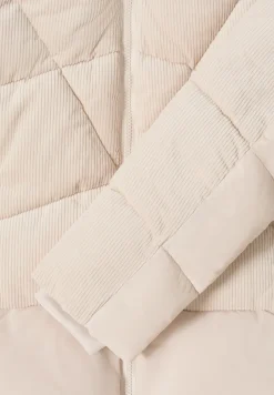 Veste bouffante avec mélange de velours côtelé