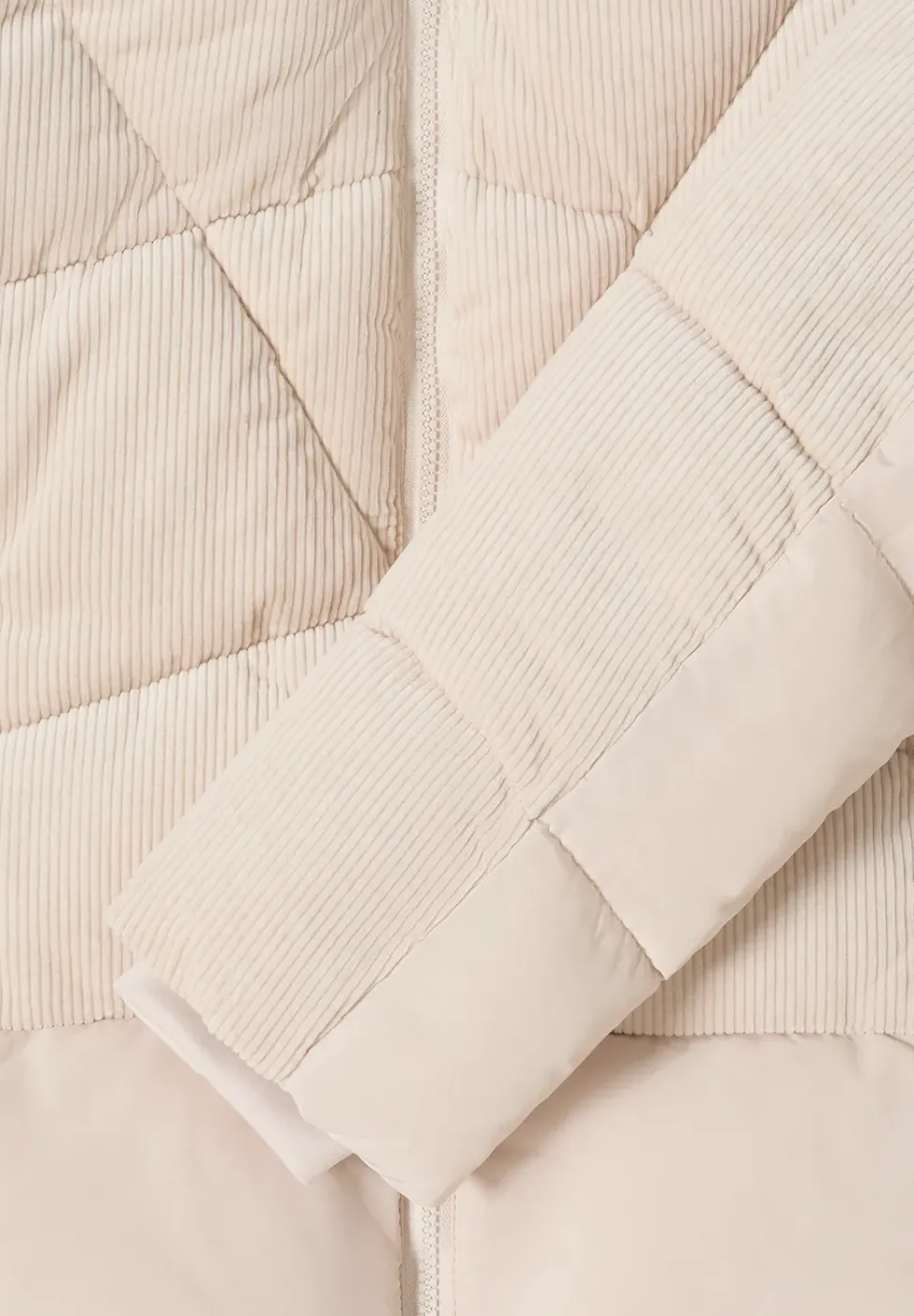 Veste bouffante avec mélange de velours côtelé