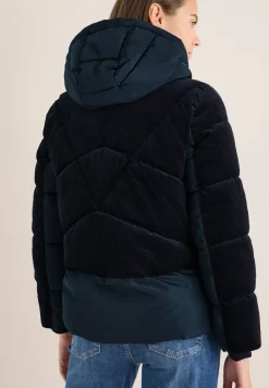 Veste bouffante avec mélange de velours côtelé