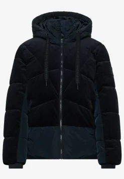 Veste bouffante avec mélange de velours côtelé