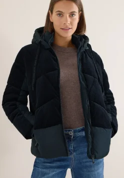 Veste bouffante avec mélange de velours côtelé