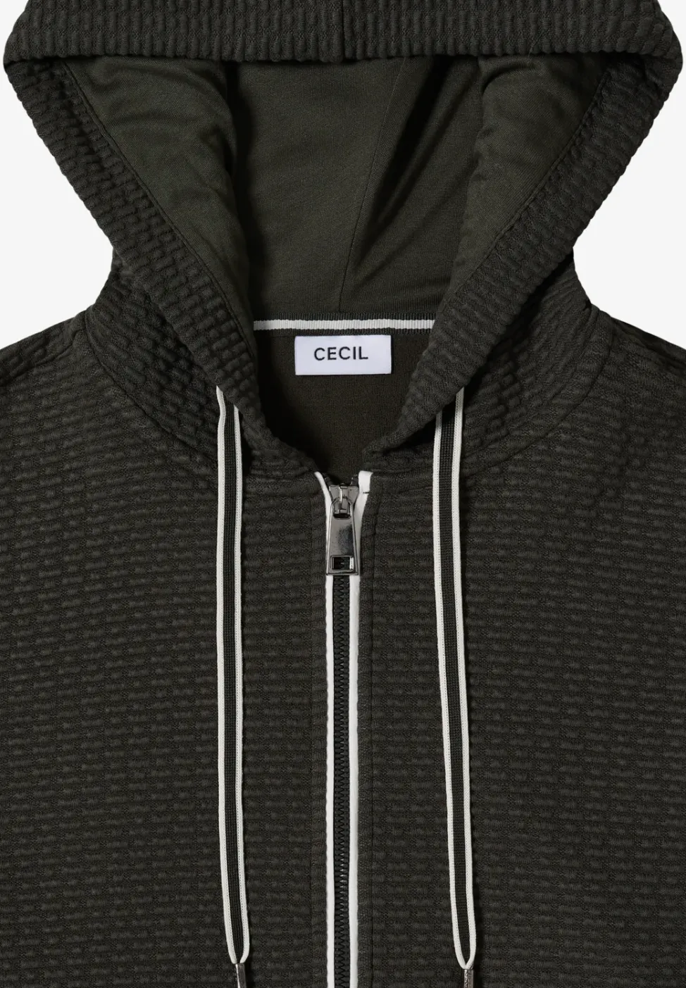 Veste à capuche avec structure