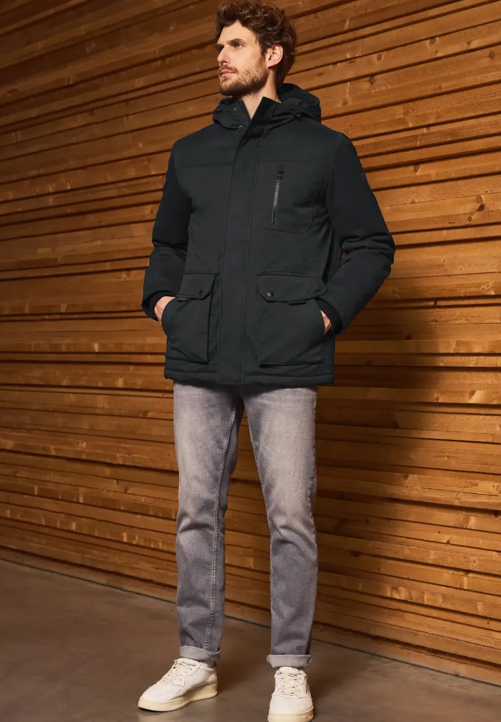 Veste à capuche doublée