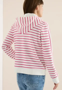Veste à capuche rayée