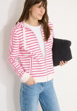 Veste à capuche rayée