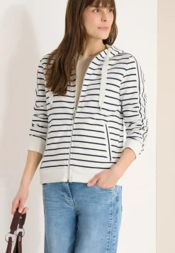 Veste à capuche rayée