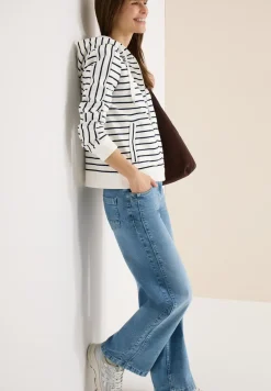 Veste à capuche rayée