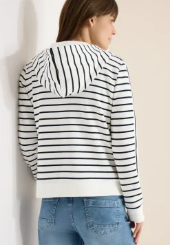 Veste à capuche rayée