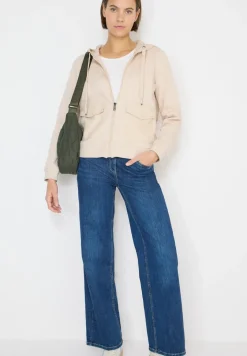 Veste à capuche à structure mixte