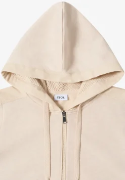 Veste à capuche à structure mixte