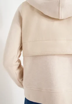 Veste à capuche à structure mixte